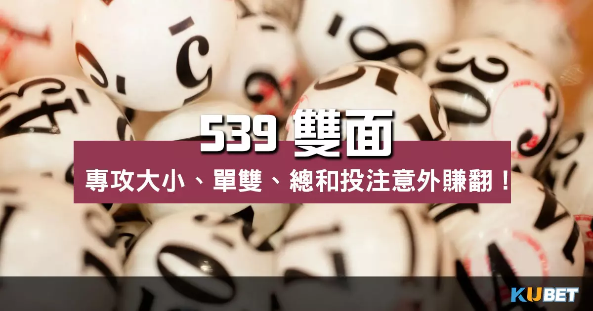 539雙面玩法：專攻大小、單雙、總和投注意外賺翻！