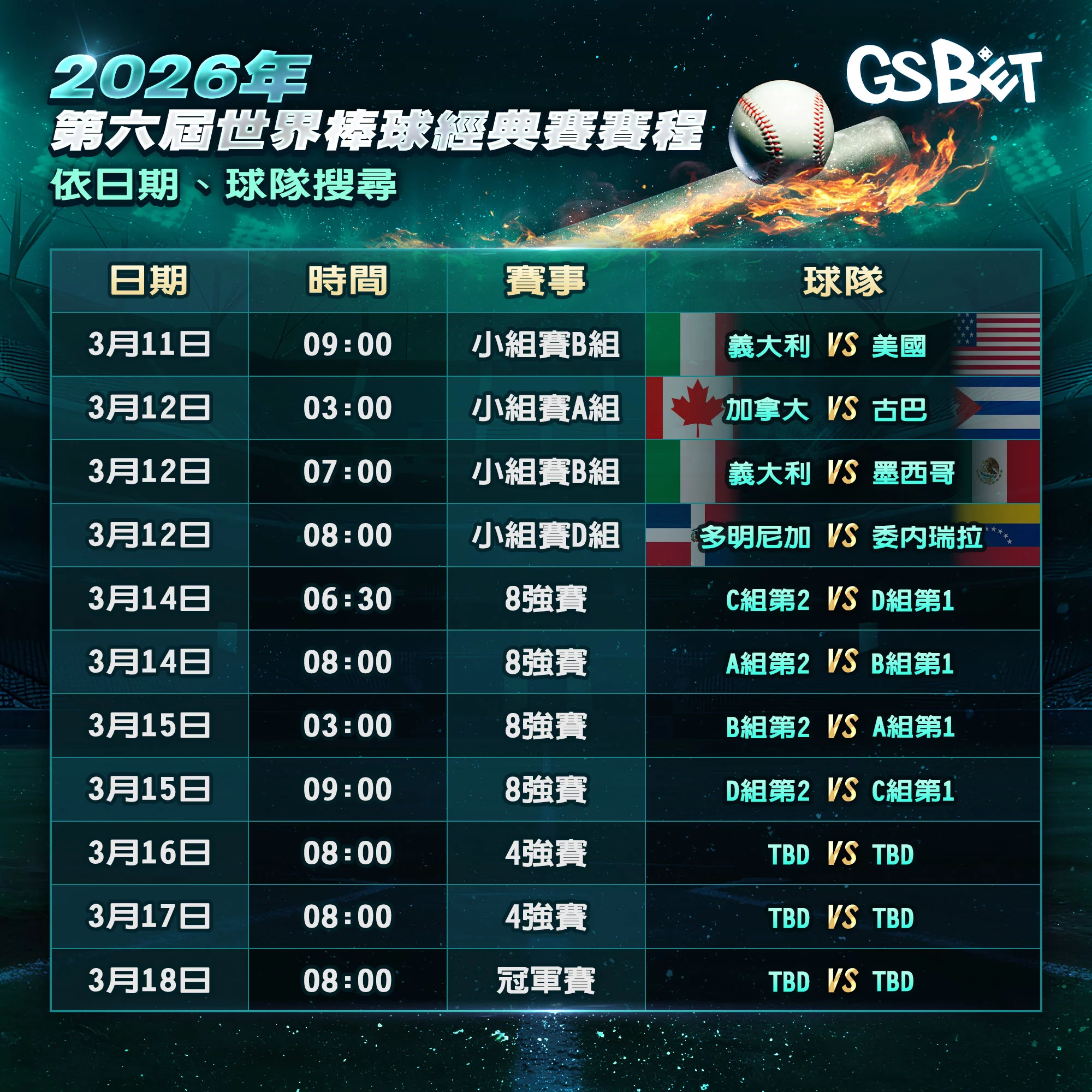 WBC賽程表-4