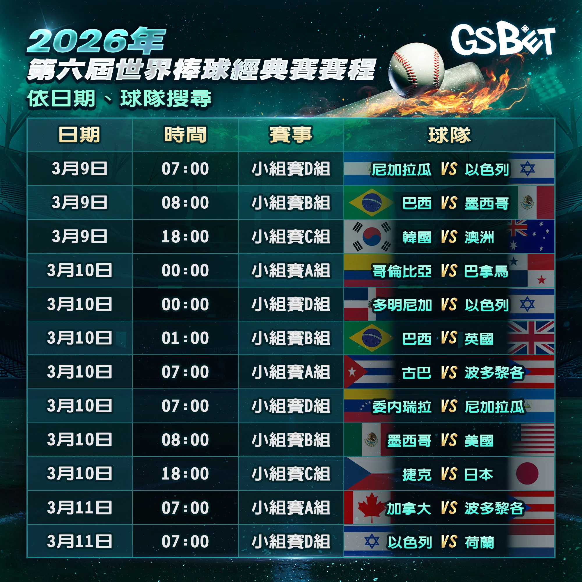 WBC賽程表-3
